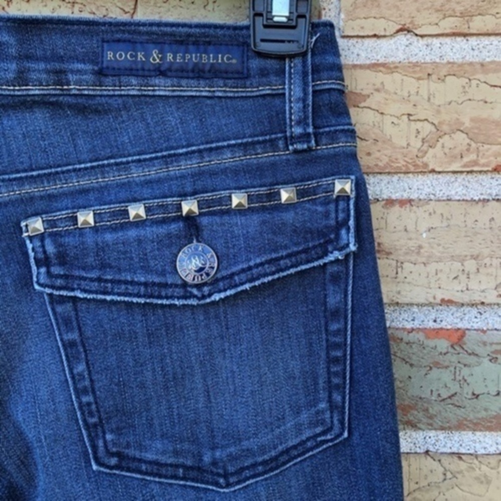 Rock & Republic Studded Kendall Blue Jeans 👖 - Picture 8 of 13